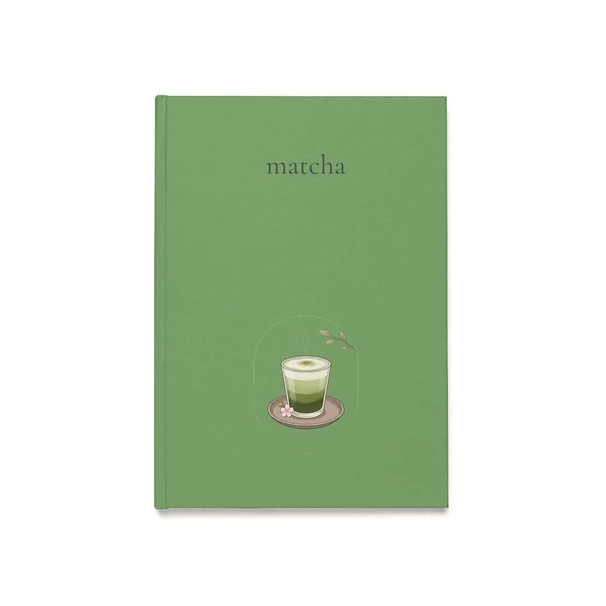 Matcha Hardcover Journal — A5 Green Notebook with Matcha Illustration