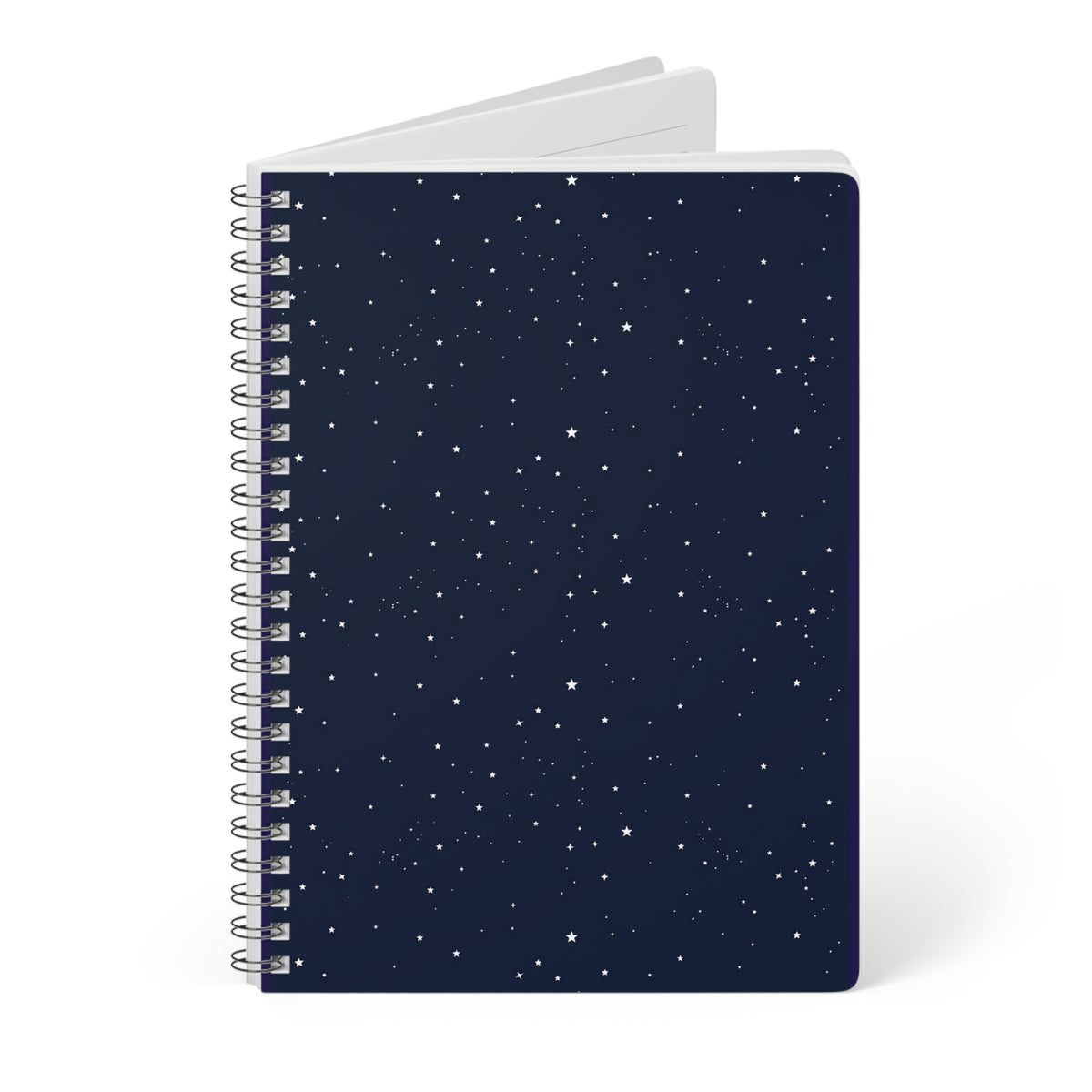 Starry Night A5 Spiral Notebook — Lined Wirobound Softcover Journal
