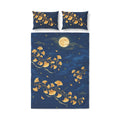 Ginkgo Moon Quilt Cover Set — Navy Blue & Gold Bedding (3‑Piece)