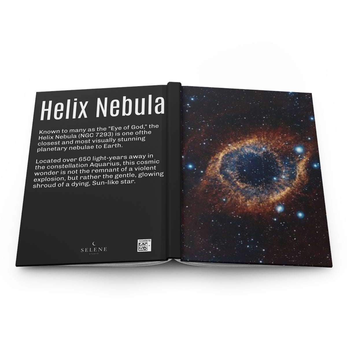 Helix Nebula Hardcover Journal — Lined Space Notebook