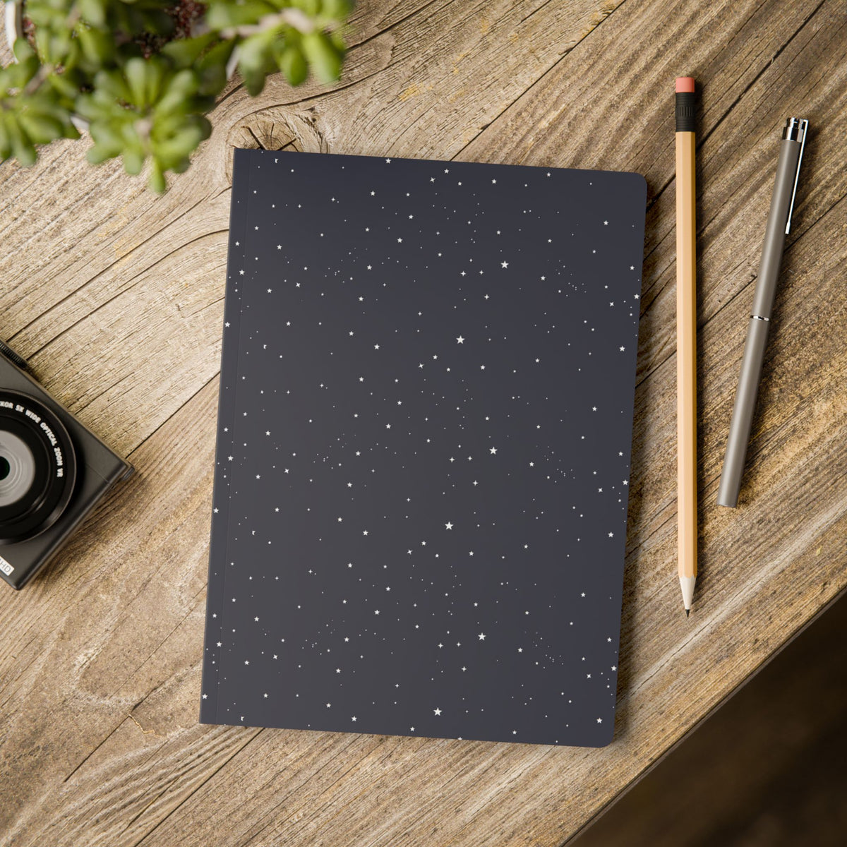 Starry Night Softcover Journal — Dot Pattern Notebook for Writing & Planning